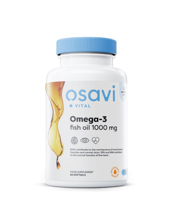 Osavi Omega-3 fish oil 1000 mg - 60 softgels lemon flavour