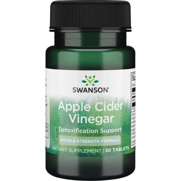 Swanson Apple Cider Vinegar 200mg Double-Strength 30 Tablets