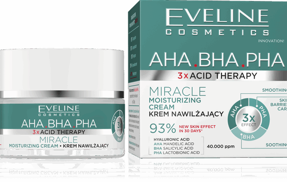 Eveline 3 X Acid Therapy AHA BHA PHA Miracle Moisturizing Face Cream