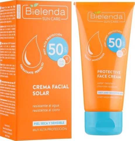 Bielenda Sun Care Protective Face Cream for Dry and Sensitive Skin SPF50