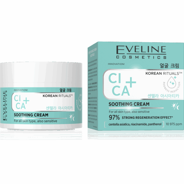 Eveline Korean Rituals Cica+ Soothing Cream for All Skin Types