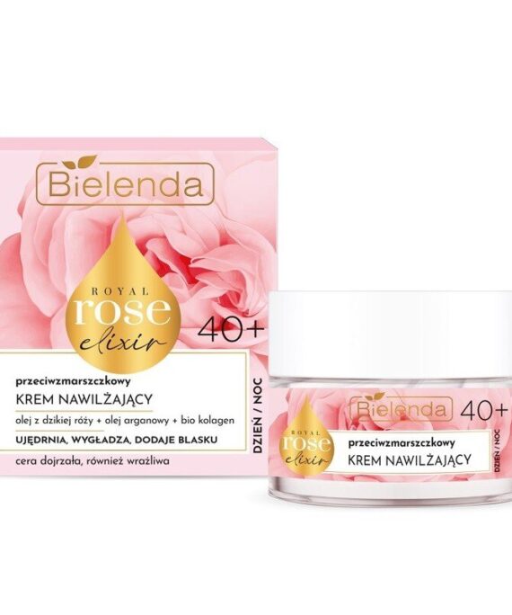 Bielenda Royal Rose Elixir Anti-Wrinkle Moisturizing Face Cream for Mature and Sensitive Skin 40+