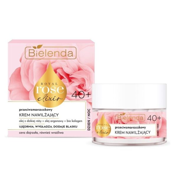 Bielenda Royal Rose Elixir Anti-Wrinkle Moisturizing Face Cream for Mature and Sensitive Skin 40+
