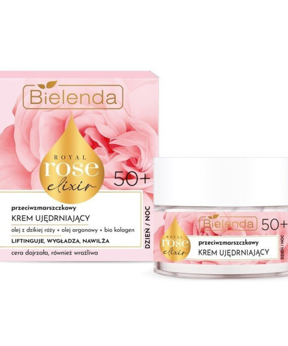 Bielenda Royal Rose Elixir Anti-Wrinkle Firming Face Cream for Mature and Sensitive Skin 50+