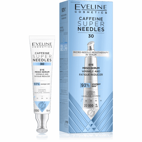 Eveline Super Needles Caffeine 30 Meso-Serum Under Eyes Wrinkle and Fatigue Reducer