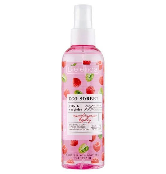 Bielenda ECO SORBET RASPBERRY Moisturizing and Soothing Toner Mist