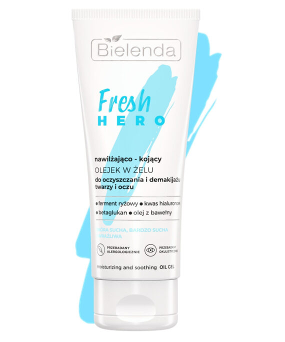 Bielenda Fresh Hero Moisturizing and Soothing Oil-in-Gel for Cleansing and Makeup Removal of the Face and Eyes for Dry and Very Dry Skin